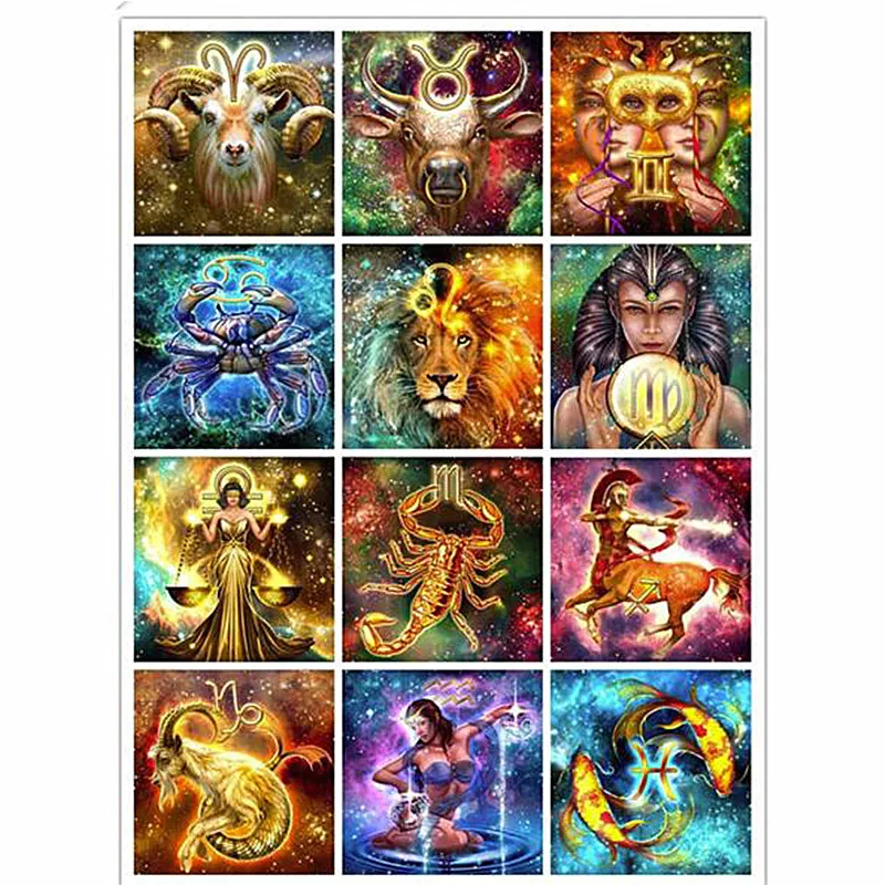 5D алмазная живопись сделай сам 12 созвездий зодиака полная вышивка