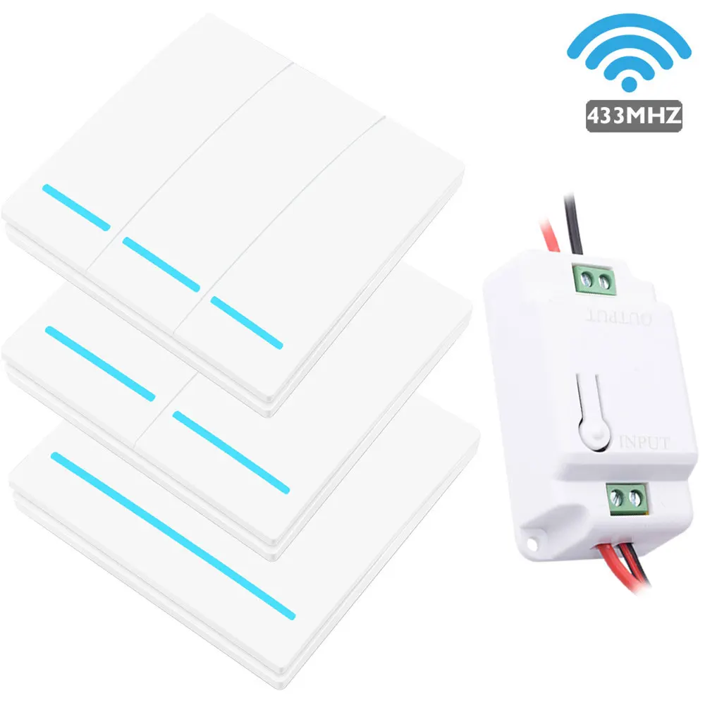 433 МГц беспроводной переключатель умный светильник RF пульт дистанционного