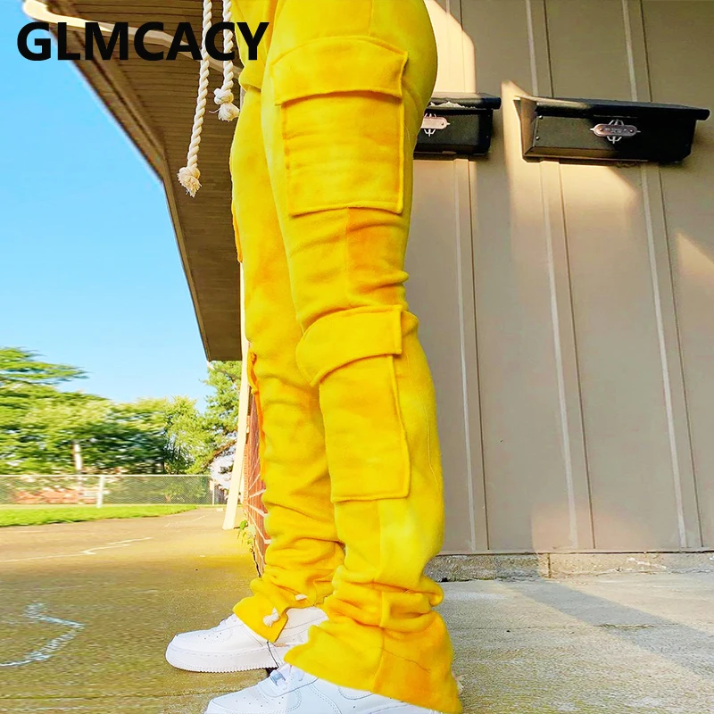 

Women Casual Fleece Pants Drawstring Pocket Detail Slim Pants Trousers