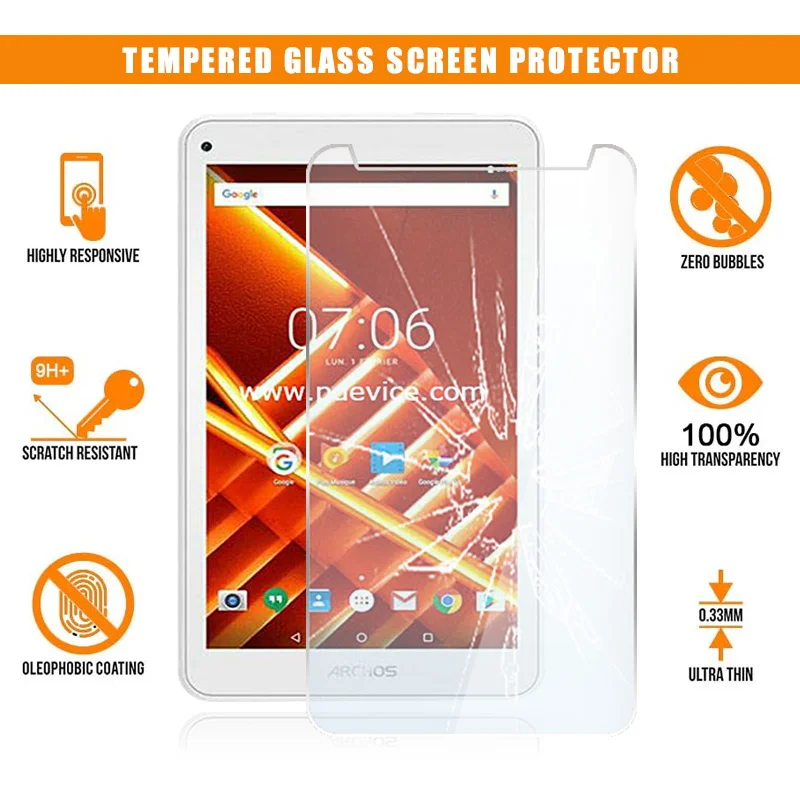 Титановое закаленное стекло для планшета ARCHOS 70d защита экрана от царапин и