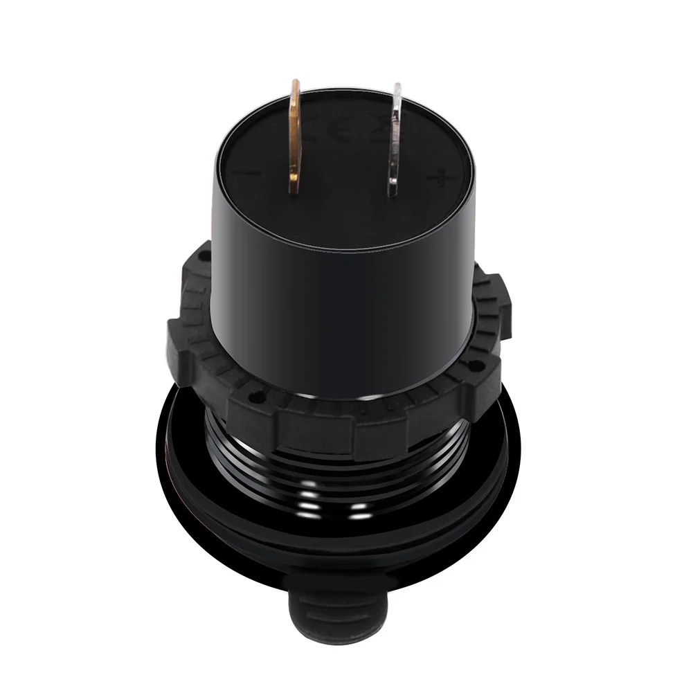 

Universal DC 12/24V Fast Car Socket Outlet W/QC 3.0 Dual USB Charger With Digital Voltmeter Waterproof Accessories