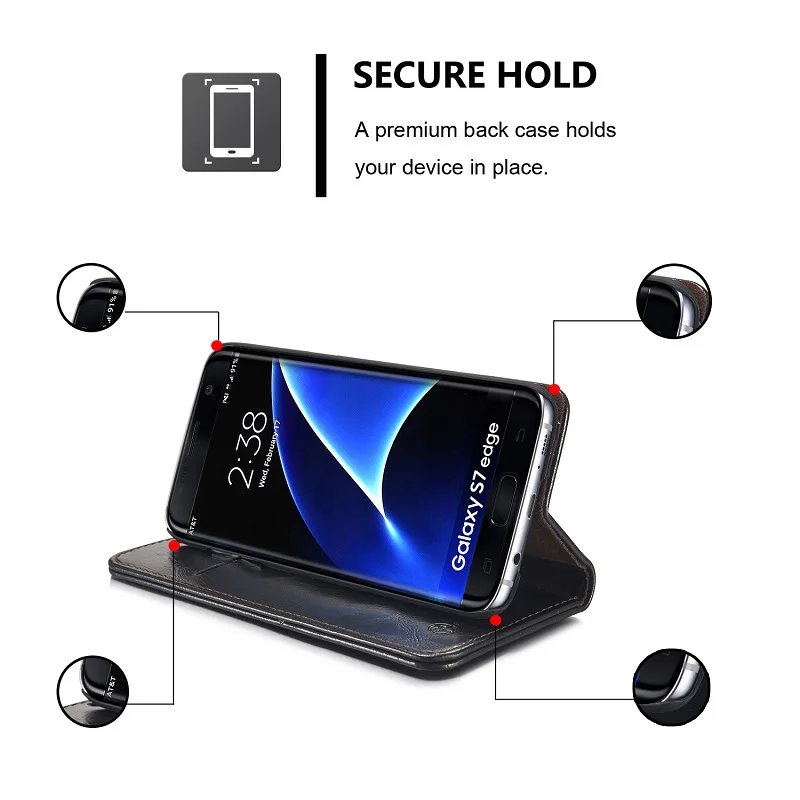 Роскошный Магнитный откидной Чехол для samsung galaxy S7 edge S8 S9 S10 Plus S5 Mini S4 S6 edge Plus винтажный кожаный чехол-бумажник