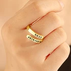 Lemegeton персонализированные пользовательские именные кольца для мужчин и женщин с гравировкой двойное имя регулируемое кольцо для пары юбилейные подарки