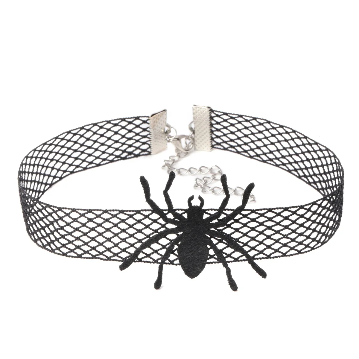 Ожерелье-чокер для волос с пауком на Хэллоуин ювелирные украшения женщин Черное