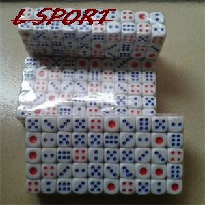 

100 Pcs Standard Plastic 10mm Game White Decider Dice Die RPG Toy Bauble