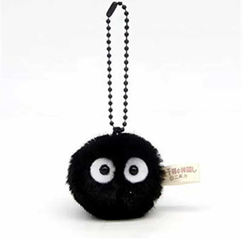 

New Cute Anime My Neighbor Totoro Soot Sprite Dust Mini Plush Keychain Small Pandent Kids Stuffed Toys For Children Gifts 5CM