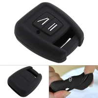 2 buttons black silicone straight plate car key case shell fit for tigra opel vauxhall zafira vectra omega holden astra