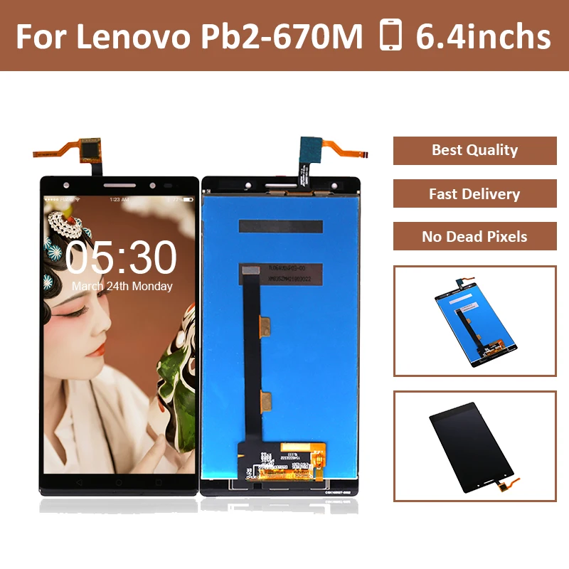 Жк дисплей с дигитайзером тачскрина в сборе для Lenovo Phab 2 Plus жк на сенсорном экране