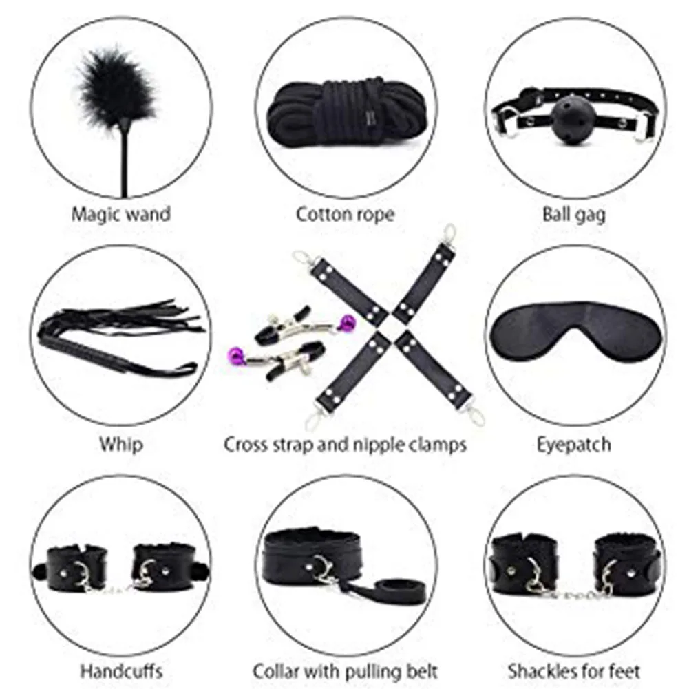10 шт. набор из искусственной кожи для БДСМ-связывания |