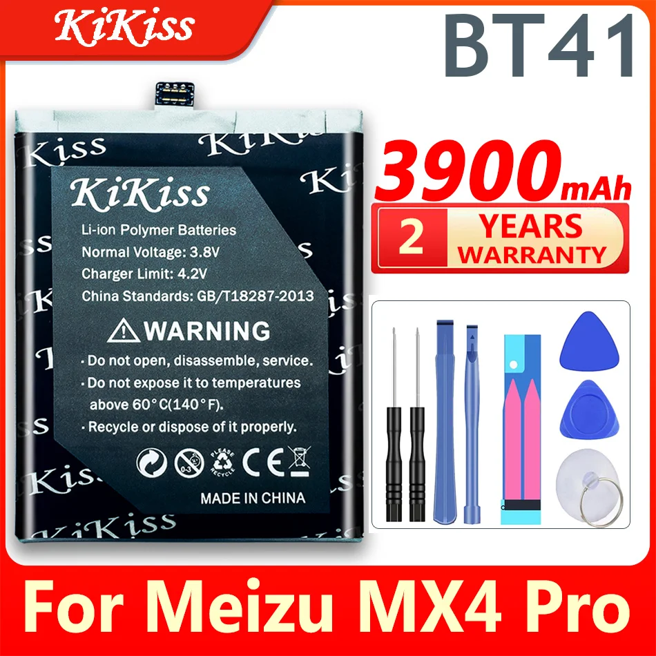 

3900mAh High Capacity Battery For Meizu Meizy MX4 Pro Mobile Phone Battery BT41 BT-41 BT 41 For Mei zu + Free Tools