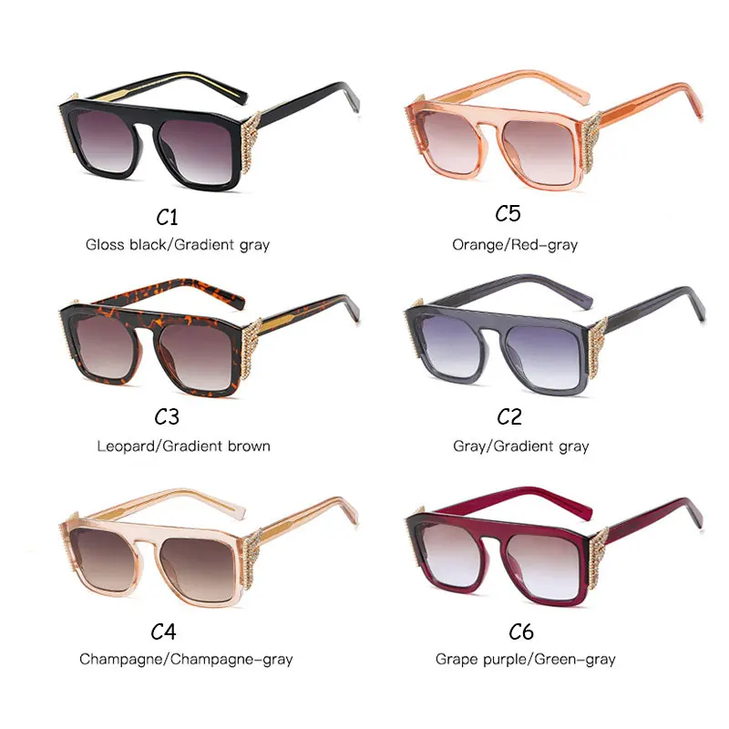 mimiyou Diamond Square Sunglasses Women Wing Shape Retro Fashion Men Sun Glasses Brand UV400 Eyeglasses Shades | Аксессуары для