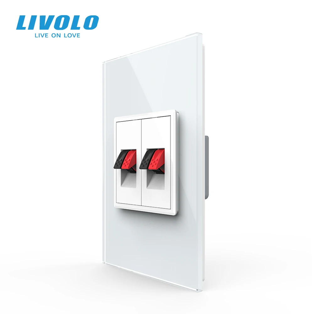 

LIVOLO US Standard Double Audio Connector Socket ,Screw-Free Socket,Quick Wiring