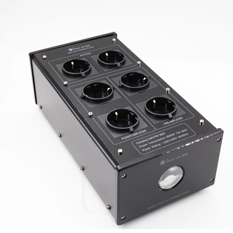Bada LB-5600 HIFI ЕС распределитель питания 6 Schuko фильтр для очистки питания/с дисплеем