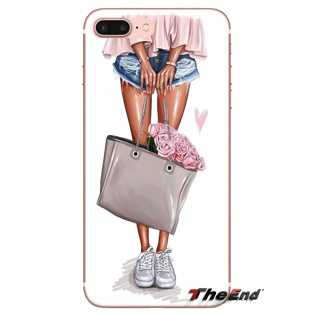Для samsung Galaxy S3 S4 S5 мини S6 S7 край S8 S9 S10 Plus Note 3 4 5 8 9 каштановые волосы для маленьких