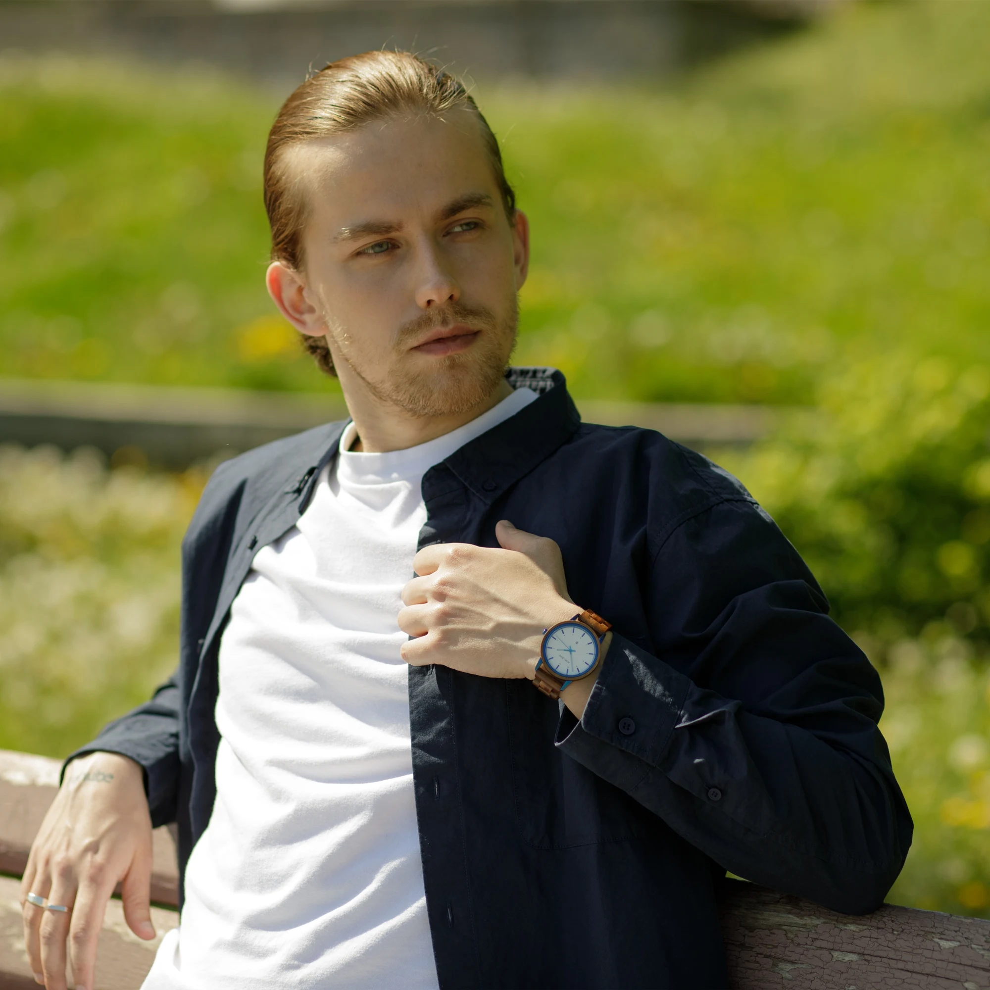 Часы наручные BOBO BIRD Мужские кварцевые с деревянными ремешками модный подарок на