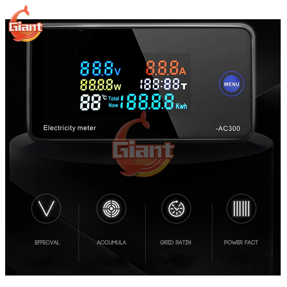 Цифровой вольтметр 10 А встроенный телефон большой цветной ЖК-экран измеритель