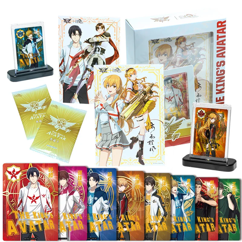 

The King Is Avatar Cards Letters Paper Card Anime Ye Xiu Su Mucheng Games Collection Playing Card Toy Gift for Kids