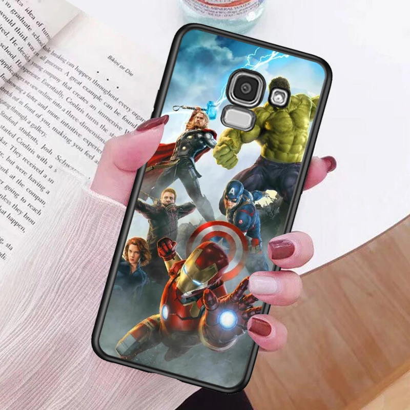 

Iron Man Marvel Avengers for Samsung Galaxy j8 j7 j6 j5 j4 j3 j2 Duo Prime Core Plus 2018 2017 Black Phone Case