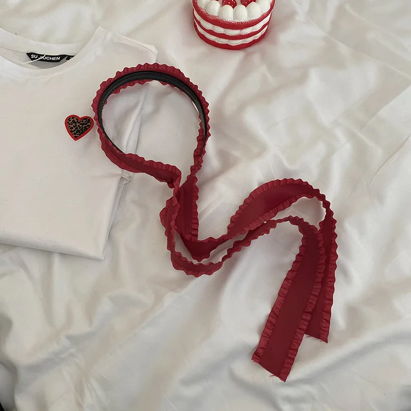 

Women Long Ribbon Headbands Solid Color Hanging Hairbands Elegant Streamers Bow Hair Hoop Fashion Retro Girls Hair Accessories