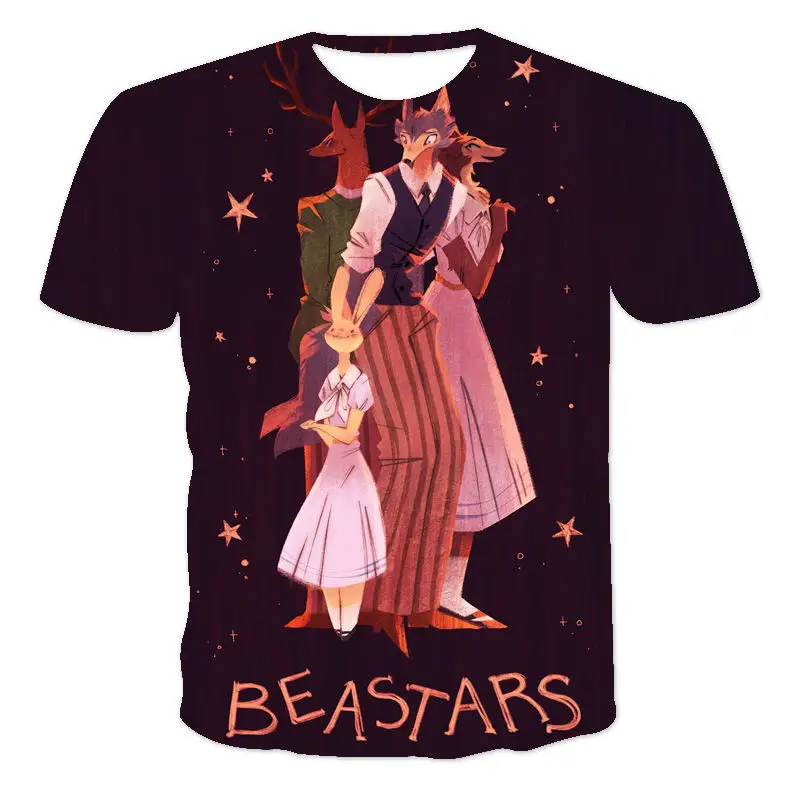 

Animal Spring And Summer Boys And Girls 3D Short-Sleeved T-Shirt O-Neck Juvenile Fighting Star Hip-Hop Animation Cartoon 4T-14T