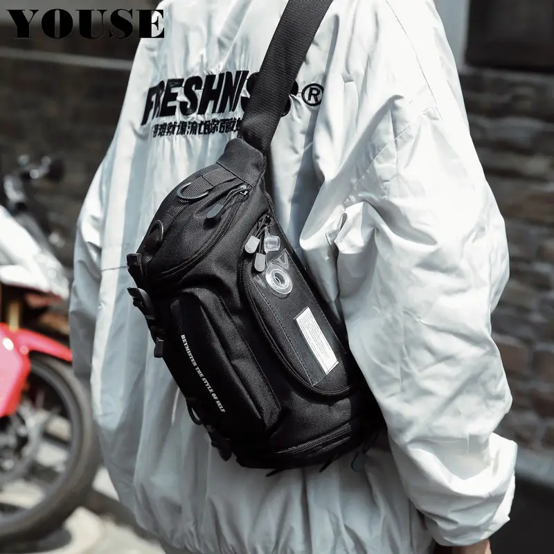 

Man Shoulder Bag for Documents Transverse Sports Casual Outdoor Summer Waist Pack Messenger Business Crossbody Motorcycle Side