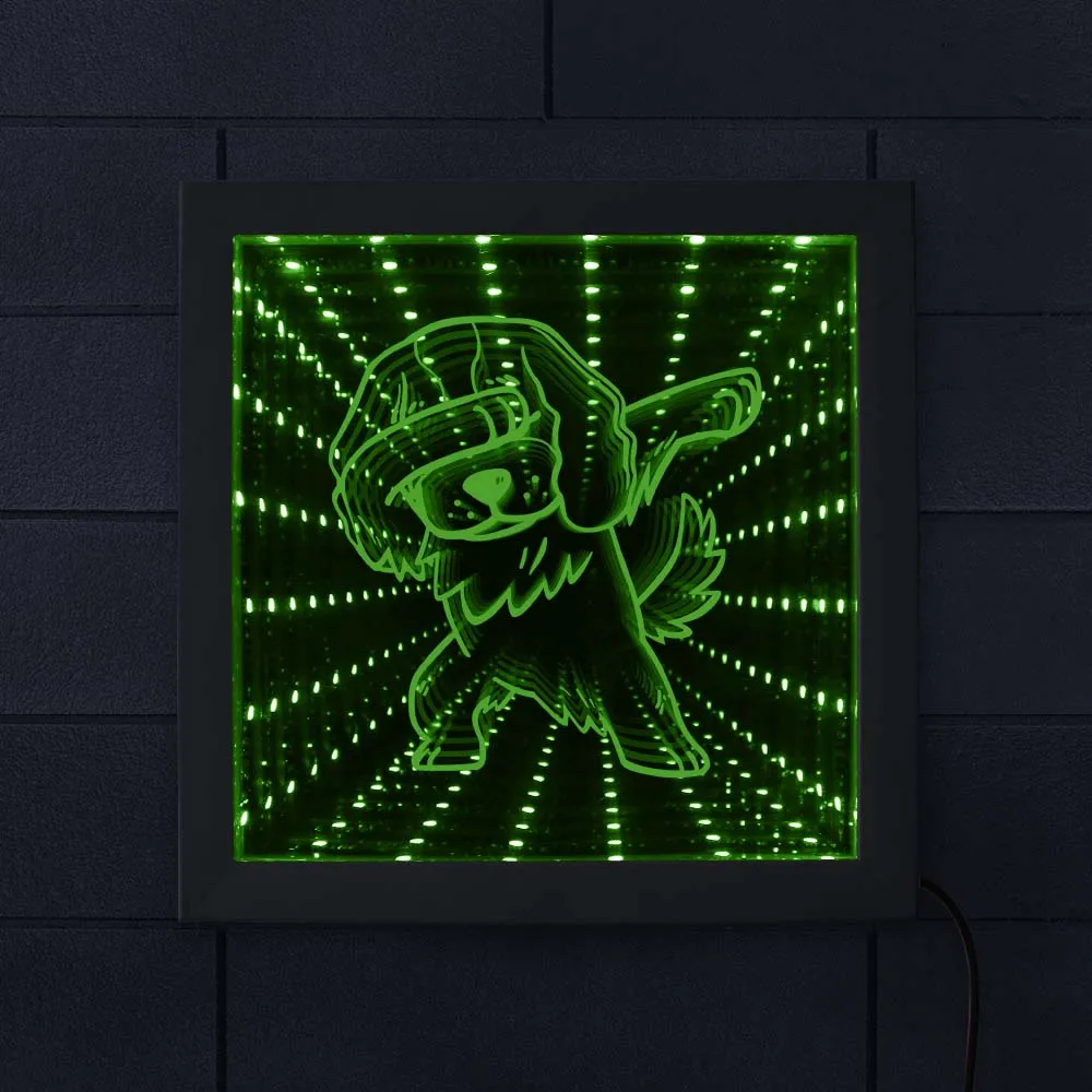 Dab танцевальный светодиодный кавалер Кинг чарльз спаниель светодиодное зеркало