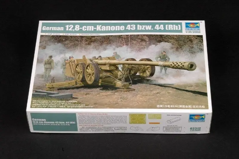 

Trumpeter 02312 1/35 Scale German 128MM Pak44 Anti-tank Gun Kanone 43 bzw.44(Rh) TH05412-SMT6