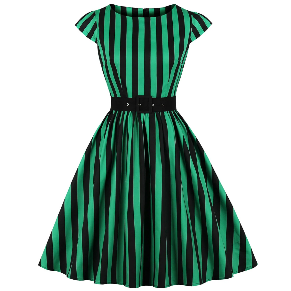 Robe Femme 50s Vinage платье-туника на булавке белое зеленое в горошек стиле пэчворк