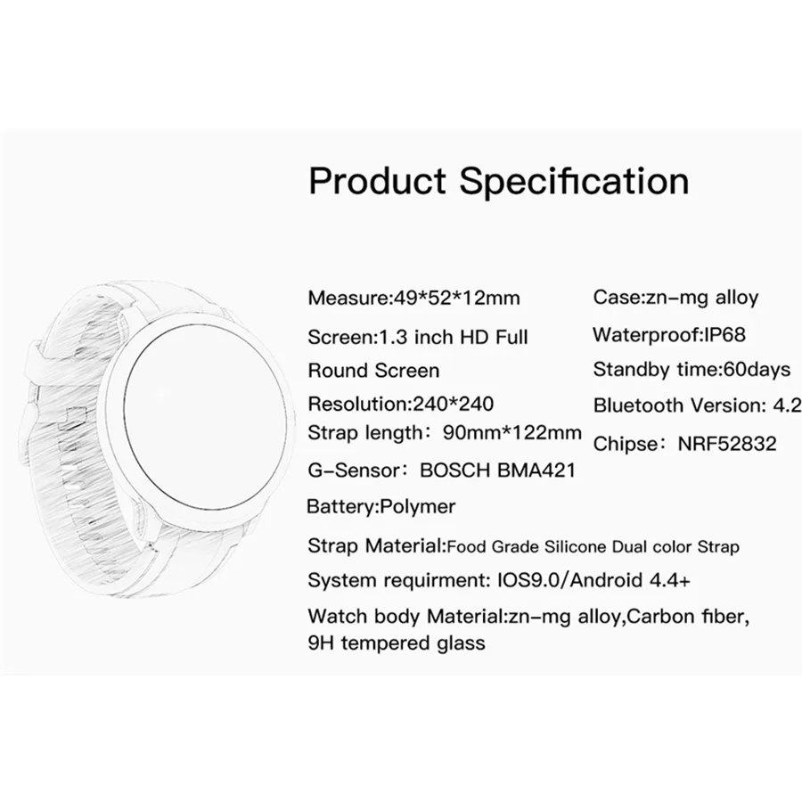 

CZJW full round screen touch smart watch man breath pressure heart rate detection motion tracker sleep waterproof DT78 DT98 SN80