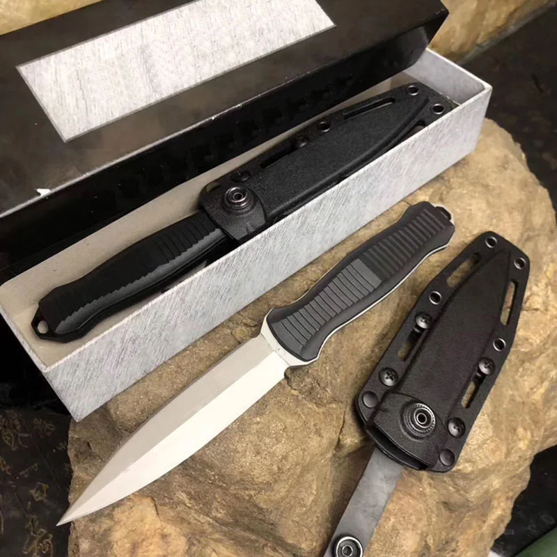 Стальной нож MTBM 133 с фиксированным лезвием двойного действия D2, обычный классический черный ручной тактический нож, кухонный нож