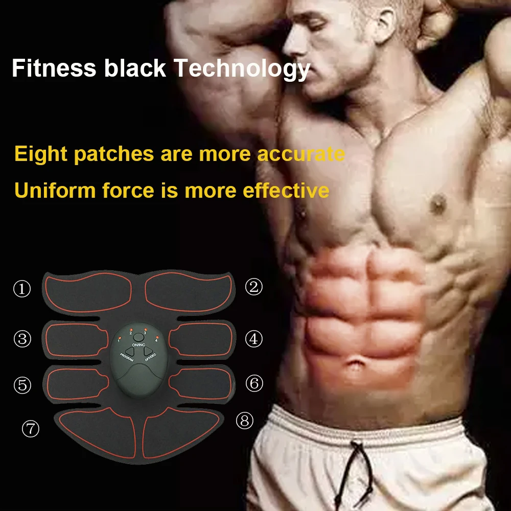 

Body Fitness Shaping Massage Patch Unisex Smart EMS Muscle Stimulator ABS Abdominal Muscle Toner Sliming Trainer Exerciser