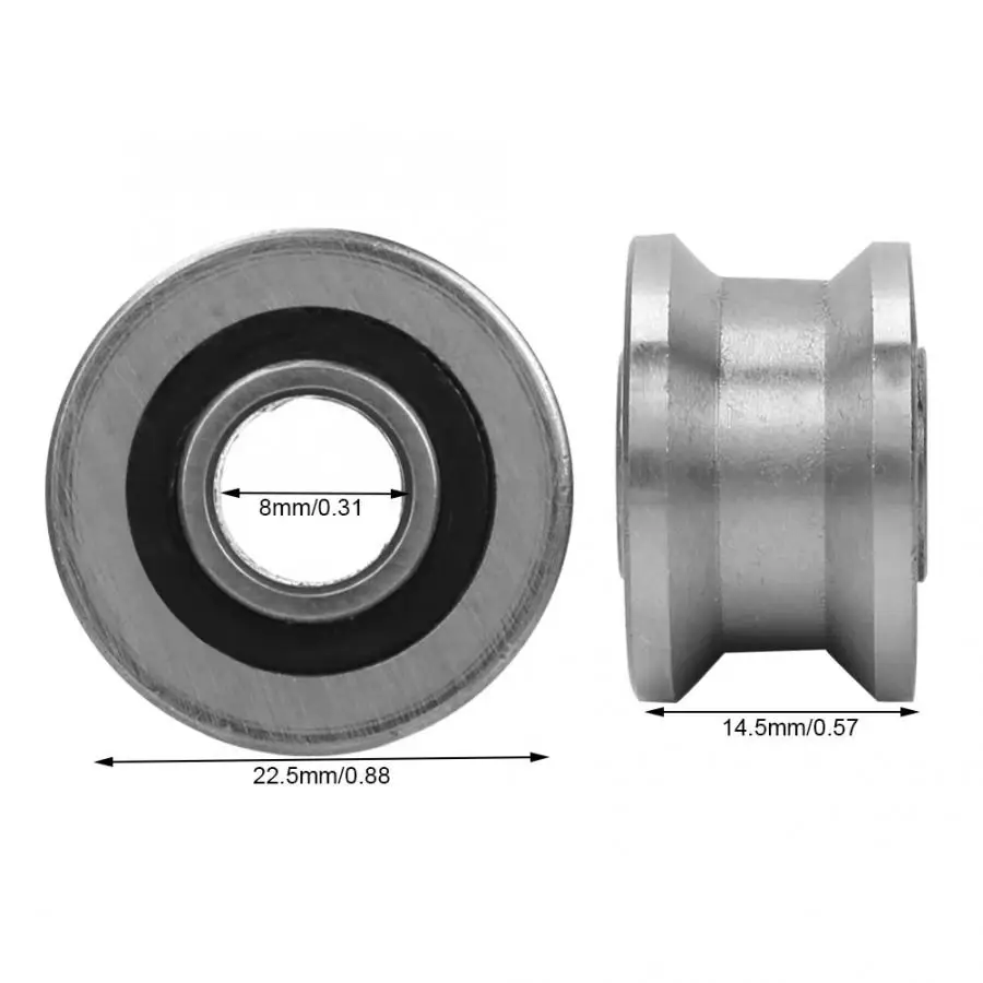 U образный роликовый подшипник T22 с плоской дорожкой скользящий 8*22 5*14 5 мм 1