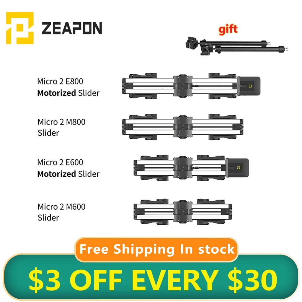 Моторизованный слайдер Zeapon Micro 2 E600 E800 M600 M800 сверхтихий моторизованный с двойным