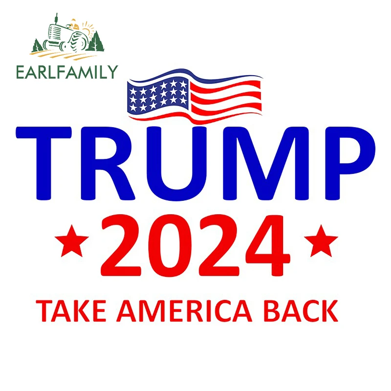 

EARLFAMILY 13 см x 9,4 см для Трампа 2024 виниловые автомобильные наклейки Наклейка Campervan модная забавная наклейка «сделай сам» водонепроницаемое укр...