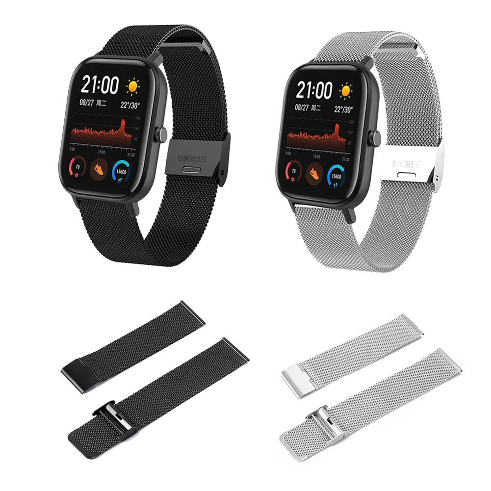 Сменный Браслет из нержавеющей стали для часов Huami Amazfit GTS JS26|Ремешки часов| |