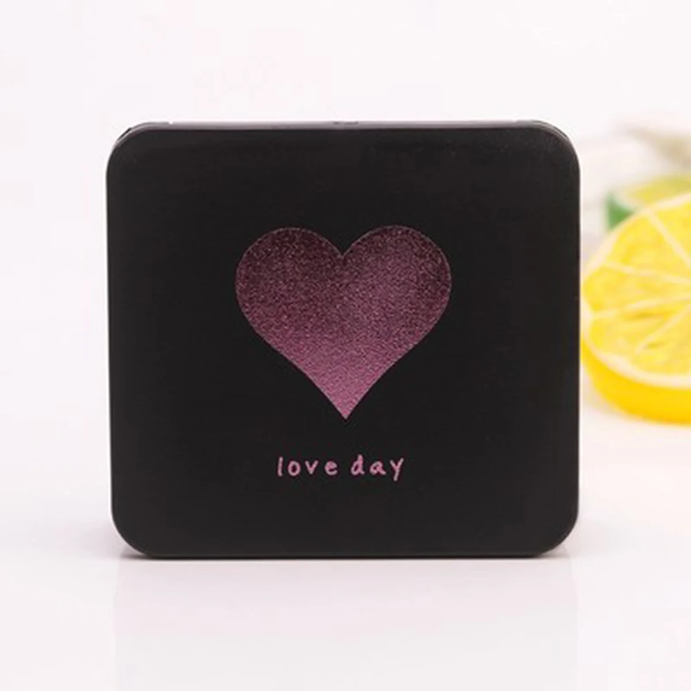 Квадратное мини зеркало для макияжа портативное ручное двухстороннее складное