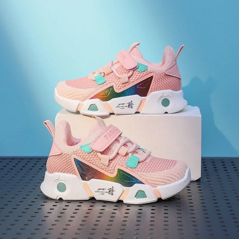 

Boys' Shoes 2021 Spring And Autumn New Breathable Mesh Face Middle School Children's Sports Shoes Fashion Trend Girls' Father