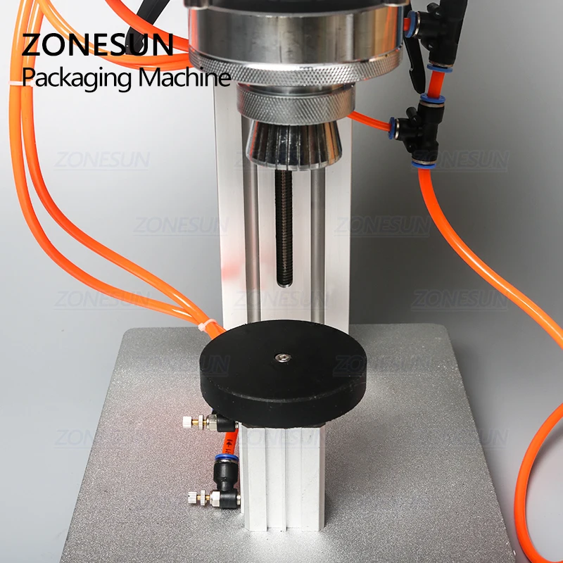 

ZONESUN Perfume Liquid Capping Machine Aluminum Crimper Cap Sealer Oral Spray Head Press Locking Metal Capper