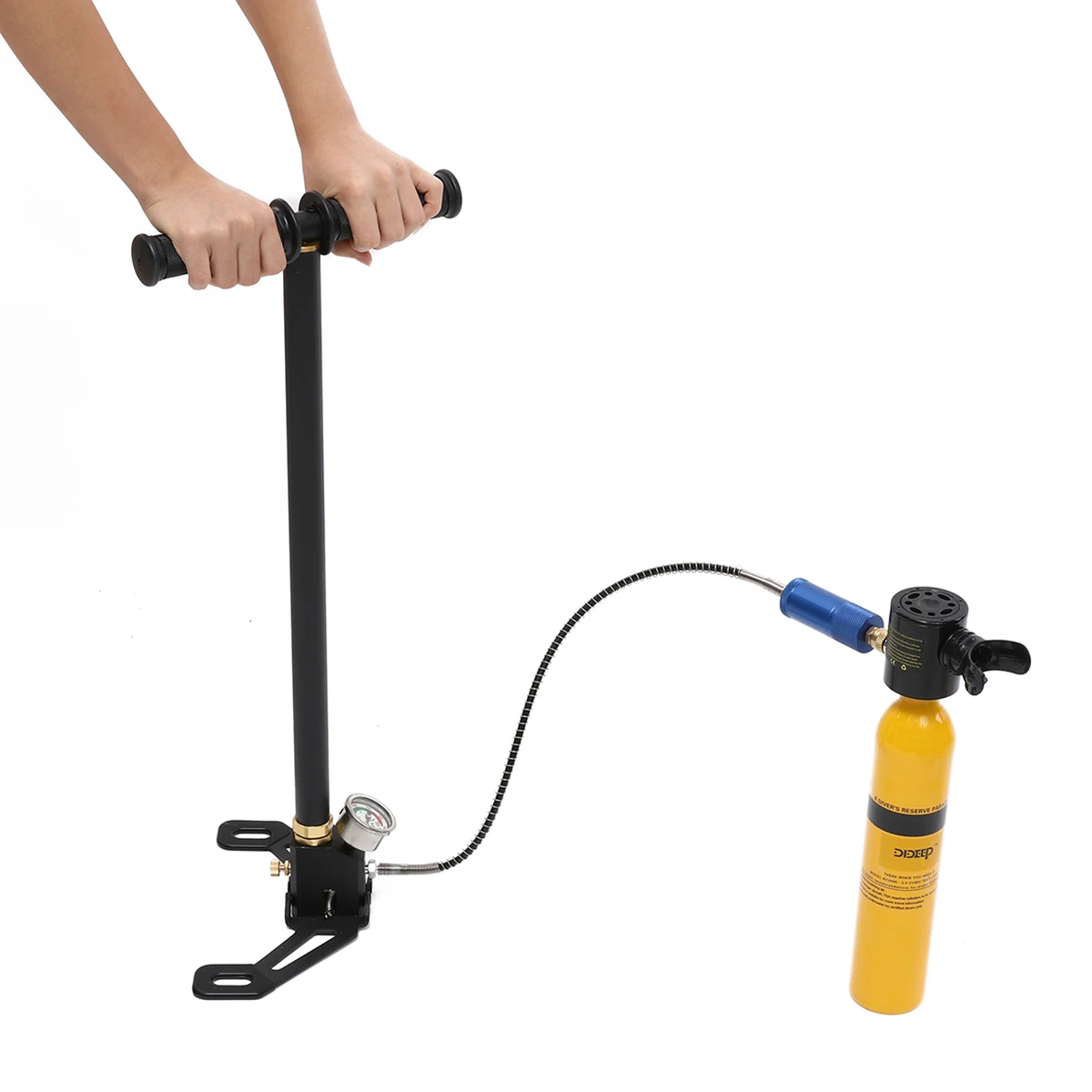 DIDEEP Diving System Mini Scuba Air Tank Scuba Oxygen Cylinder Reserve Air Tank Pump Aluminum Box Snorkeling Diving Equipment