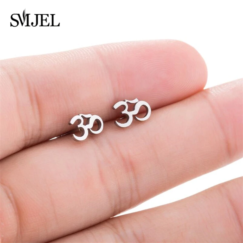 SMJEL женские и технические серьги из нержавеющей стали звезда велосипед гвоздики