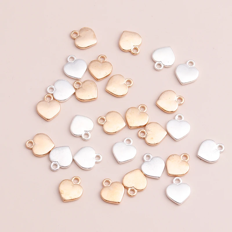 

30pcs 13x10mm Gold Silver Color Small Alloy Hearts Pendants Charms for DIY Bracelets Necklaces Making Finding
