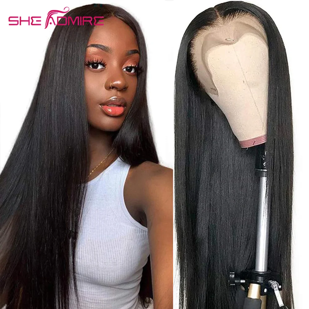 

Straight Lace Front Wig 13X6 HD Human Hair Wigs For Black Women She Admire Remy 4X4 5X5 6X6 Brazilian Straight Lace Closure Wig