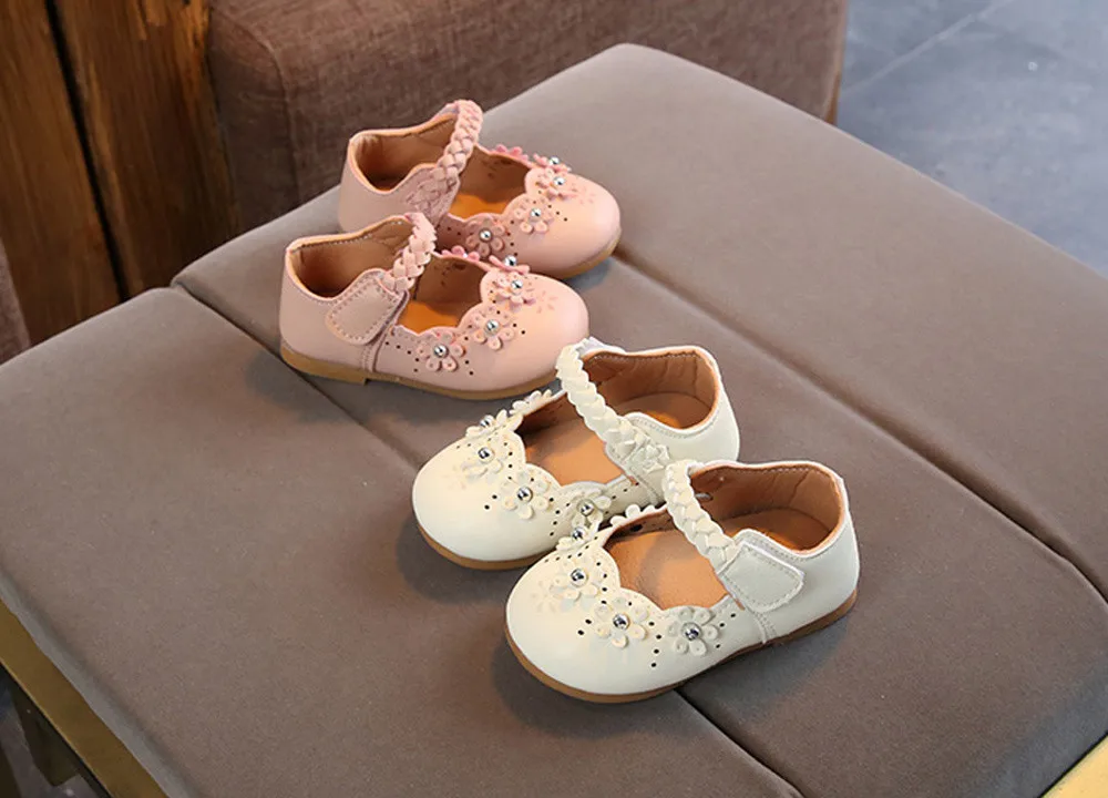

LONSANT Toddler Baby Girls Leather shoes Flower woven Single Shoes Soft Sole Princess Shoes kids casual shoes Drop Ship 2020 New