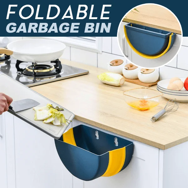 

Foldable Garbage Bin Wall-mounted Cabinet Door Hanging Retractable Storage Bucket