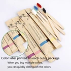 Зубная щетка из Экологичная зубная щётка бамбука, биоразлагаемая, с мягкой щетиной, из веганского бамбука, уход за полостью рта, логотип на заказ