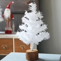 handmade white small christmas tree bare tree desktop counter mini log christmas tree ornaments