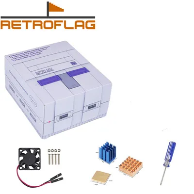 Чехол Retorflag SUPERPi Deluxe с классическим usb-контроллером Edition-U, комплект - Цвет: Серебристый