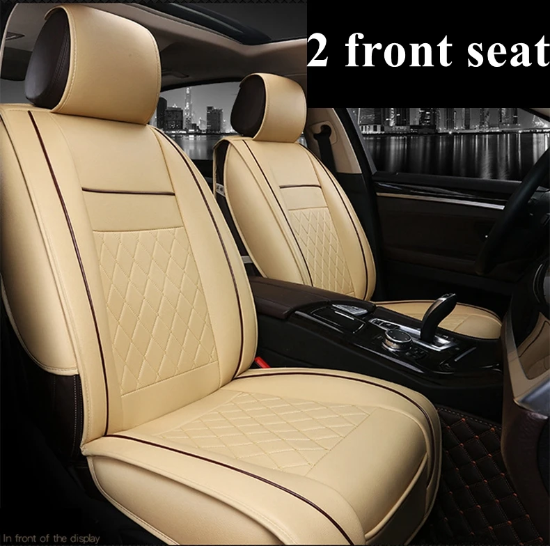 2 front seat beige Автомобильный чехол для LADA Vesta Xray Kalina Priora Largus 4x4 Granta Samara 2106 210 Mini Countryman Coupe Clubman автомобильные аксессуары - Название цвета: 2 front seat beige