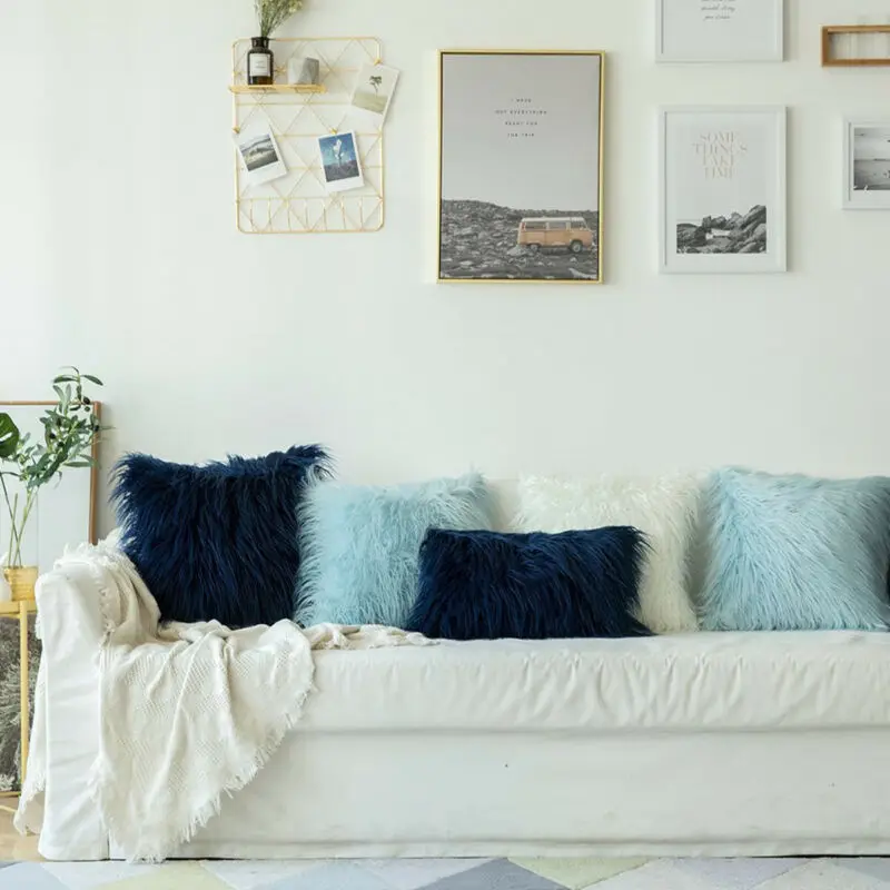 Роскошные серии Плюшевые Стиль подушка из искусственного меха чехол супер