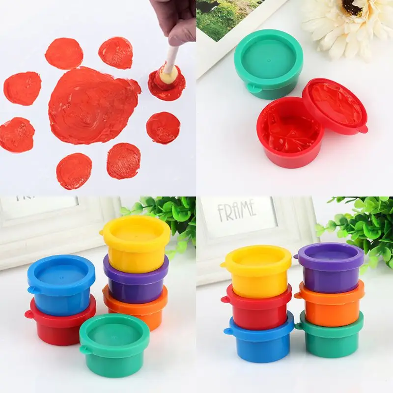 

30ml 6 Vibrant Colors Washable Gouache Paint for Kids School Finger Paint X6HB